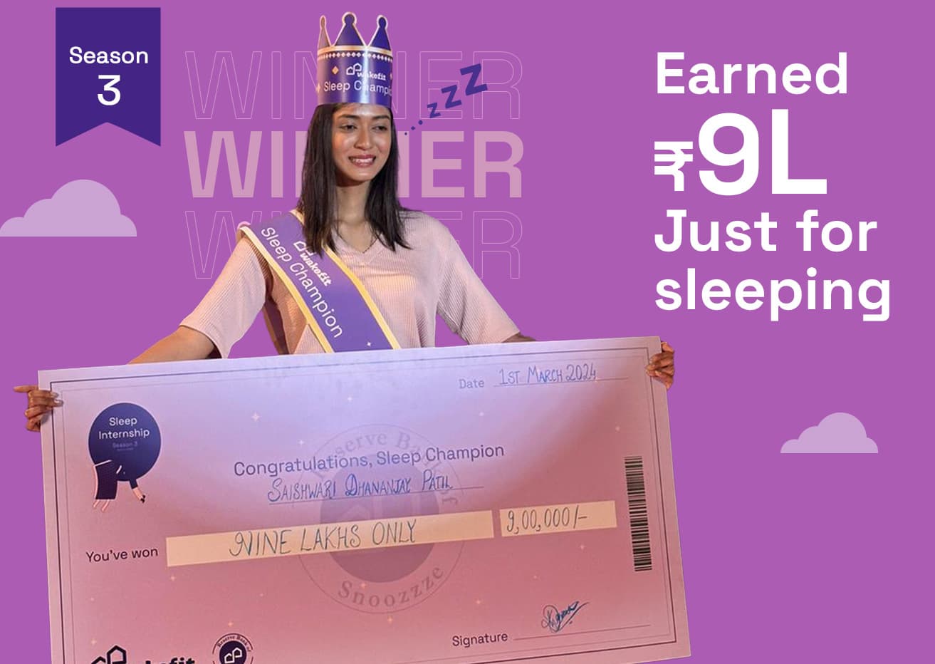  Sleep Champion Bangalore |  Sleeping Competition Winner
